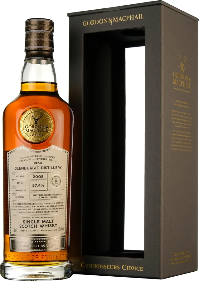 Glenburgie 2008 GM Connoisseurs Choice Cask Strength 1st Fill Sherry Hogshead 57.4% 700ml