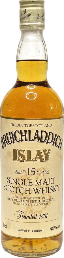 Bruichladdich 15yo Single Malt Scotch Whisky 40% 700ml