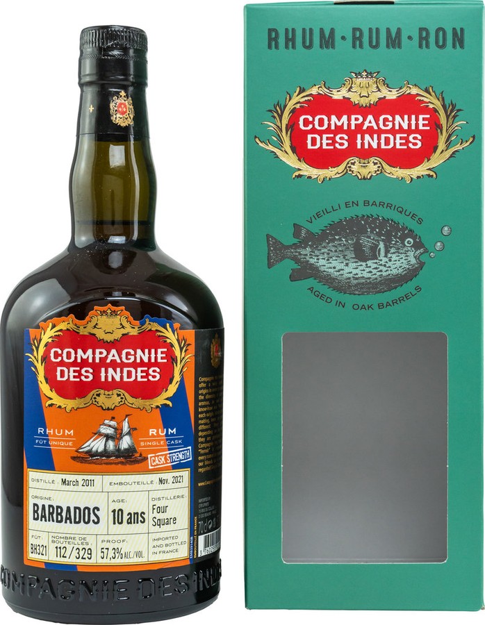 Compagnie des Indes 2011 Foursquare Barbados 10yo 57.3% 700ml