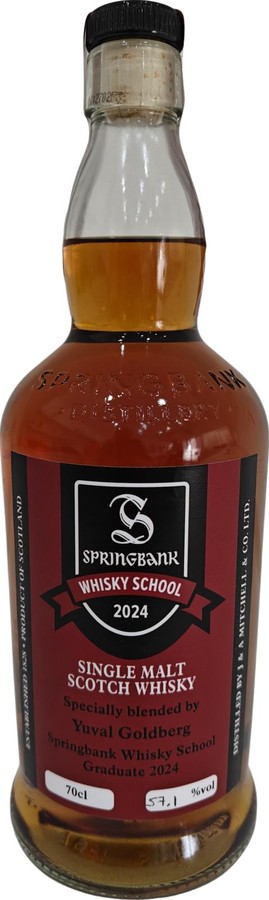 Springbank Whisky School 2024 Yuval Goldberg 57.1% 700ml