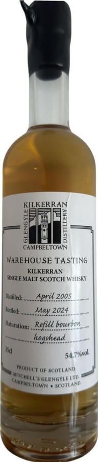 Kilkerran 2005 Warehouse Tasting Campbeltown Malts Festival 2024 Kilkerran Warehouse 54.7% 350ml