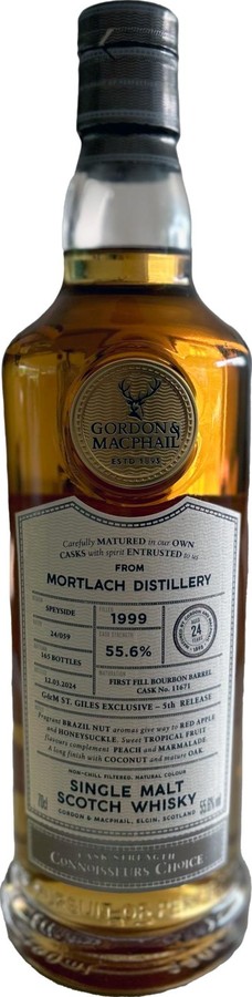 Mortlach 1999 GM Connoisseurs Choice Cask Strength 55.6% 700ml