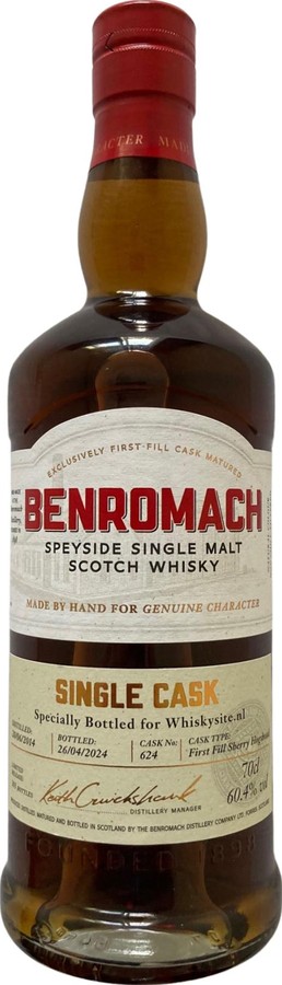 Benromach 2014 Whiskysite.nl 60.4% 700ml