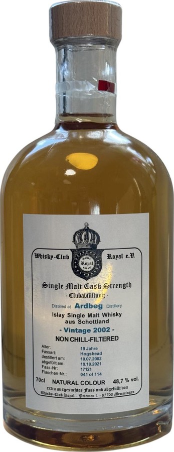 Ardbeg 2002 WCR Vintage 2002 See WB 121615 14yo 9.7.02 19.10.16 cask 17121 114 bottles?? 48.7% 700ml