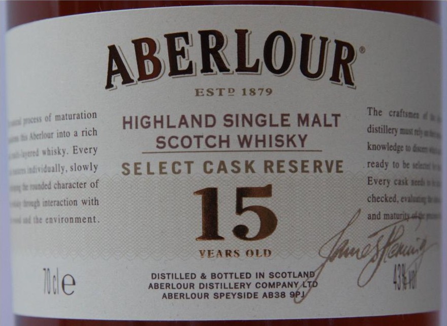 Aberlour 15yo Select Cask Resreve 43% 700ml