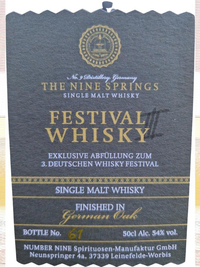 The Nine Springs Festival Whisky 2024 54% 500ml