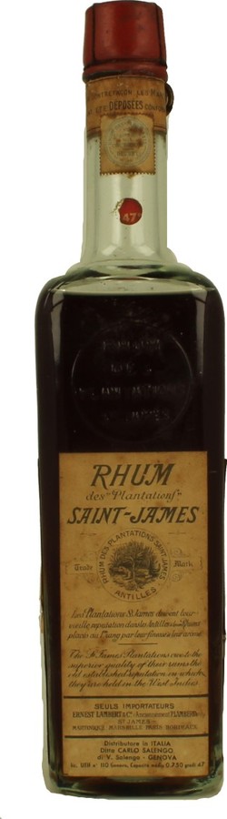 Saint James Bottled 1950s 1960s 47% 750ml