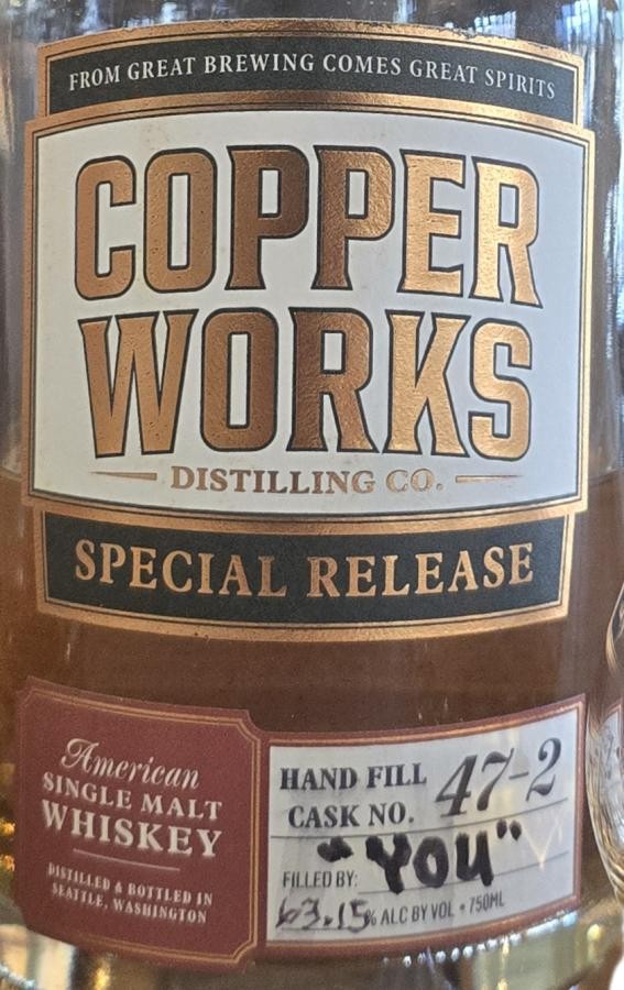 Copperworks 6yo Single Cask 63.15% 750ml