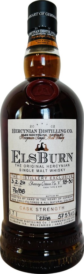 ElsBurn The Distillery Exclusive Cask Strength 57.5% 700ml