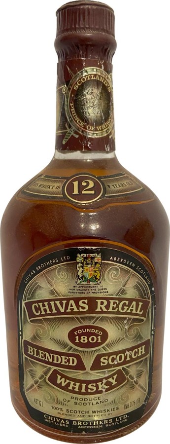 Chivas Regal 12yo Blended Scotch Coebergh's Verenigde Distilleerders B.V. The Netherlands 43% 750ml