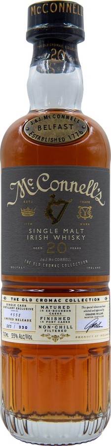 McConnell's 20yo The Old Cromac Collection 55% 700ml