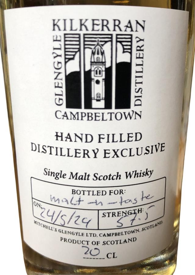 Kilkerran Hand Filled Distillery Exclusive 57.5% 200ml