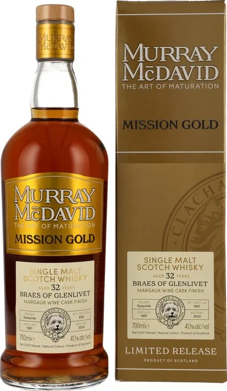 Braes of Glenlivet 1991 MM Mission Gold 41.1% 700ml