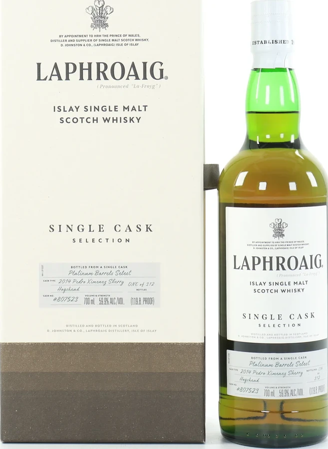 Laphroaig 2014 Single Cask Selection Platinum Barrel Selection 59.9% 700ml