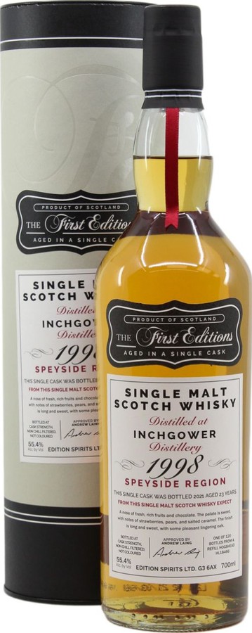 Inchgower 1998 ED The 1st Editions Refill Hogshead 55.4% 700ml