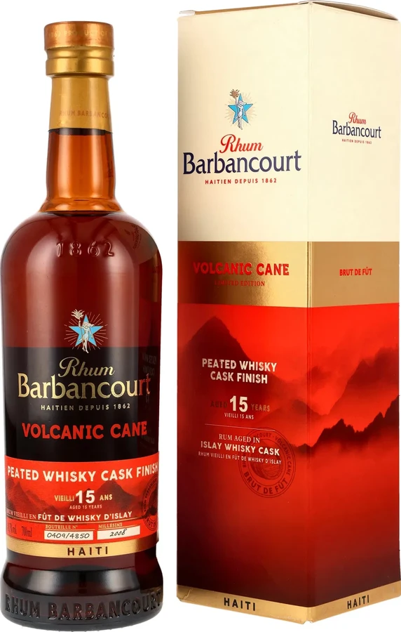 Barbancourt 2008 Volcanic Cane Peated Whisky Cask Finish 15yo 46.7% 700ml