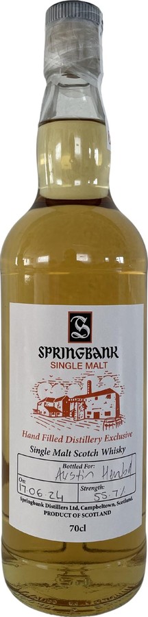 Springbank Hand Filled Distillery Exclusive 55.7% 700ml