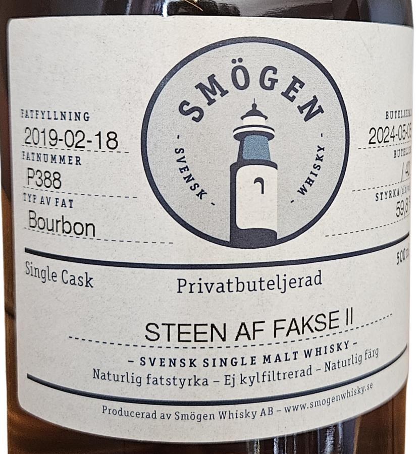 Smogen 2019 Privatbuteljering Steen af fakse 2 59.8% 500ml