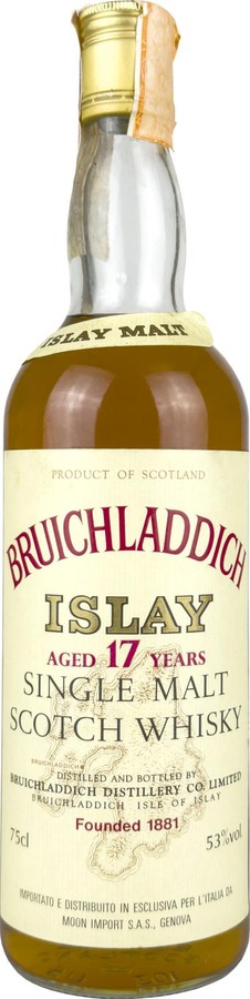 Bruichladdich 17yo Islay Malt Moon Import S.A.S. Genova Italy 53% 700ml