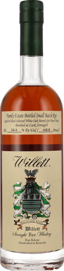 Willett 4yo Family Estate Bottled Small Batch Rye 54.4% 700ml