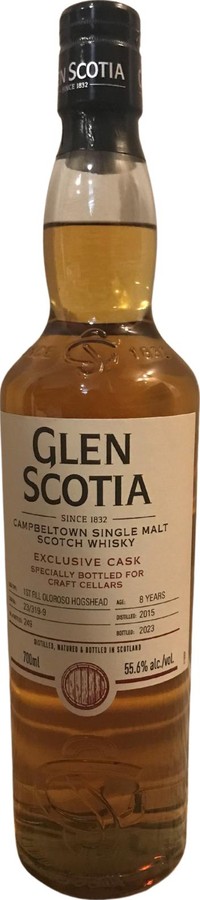 Glen Scotia 2015 Exclusive Cask Craft Cellars 55.6% 700ml