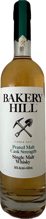 Bakery Hill 2016 Peated Malt Cask Strength 60% 500ml