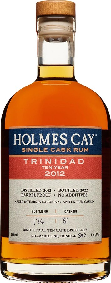 Holmes Cay 2012 Ten Cane Trinidad 10yo 59% 750ml