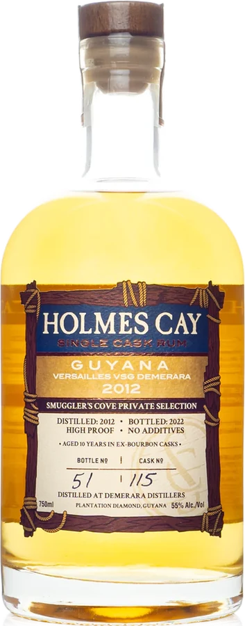 Holmes Cay 2012 Demerara Guyana 10yo 55% 750ml