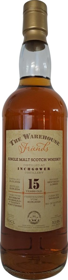 Inchgower 2009 WW8 The Warehouse Friends 52.9% 700ml