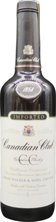 Canadian Club 6yo Imported Uni Handelsgesellschaft MbH D-6600 Saarbrucken 40% 700ml