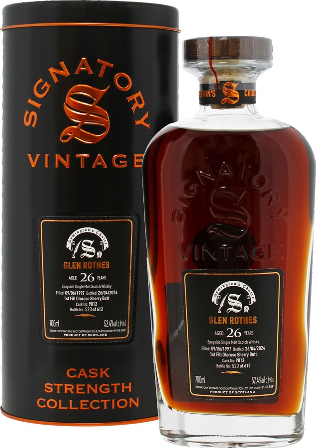 Glenrothes 1997 SV Cask Strength Collection Symington's Choice 52.4% 700ml