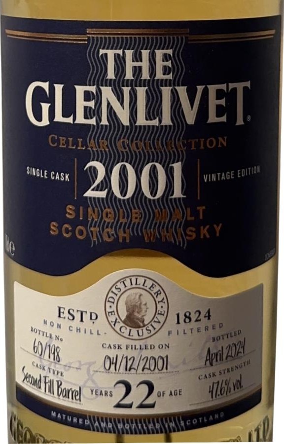 Glenlivet 2001 Cellar Collection 47.6% 700ml