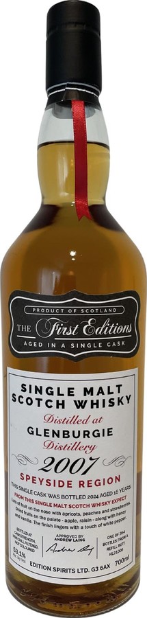 Glenburgie 2007 ED The 1st Editions 53.1% 700ml