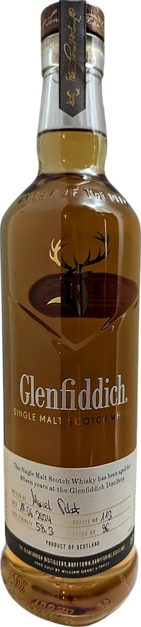 Glenfiddich 15yo Cask Strength Handbottled at Visitor Center 58.3% 700ml