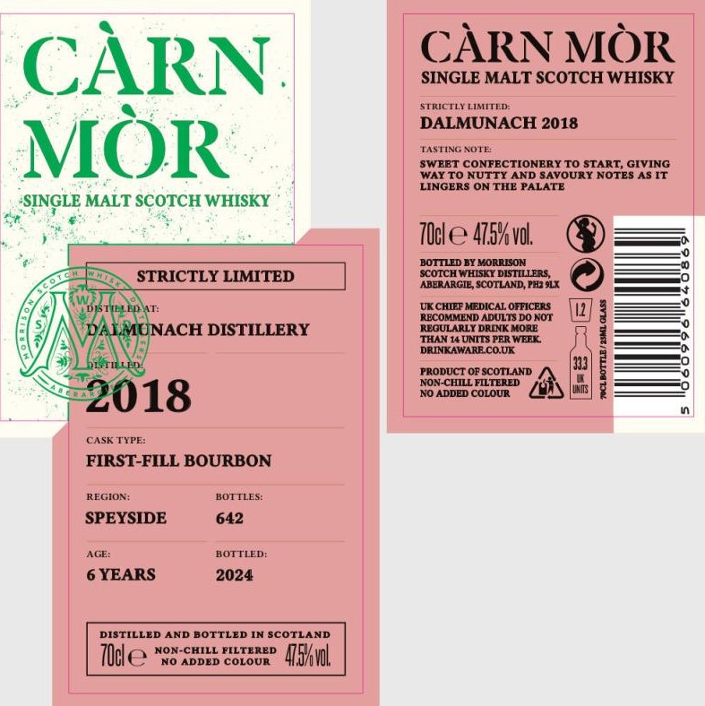 Dalmunach 2018 MSWD Carn Mor Strictly Limited Edition 47.5% 700ml