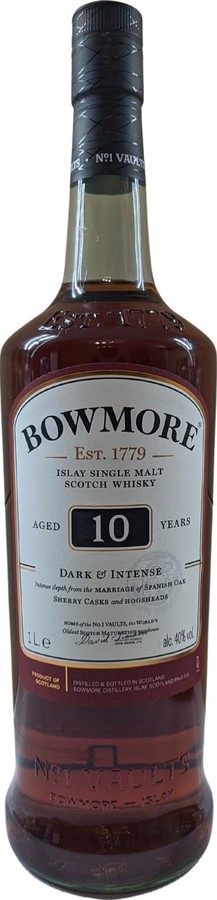 Bowmore 10yo Dark & Intense 40% 1000ml