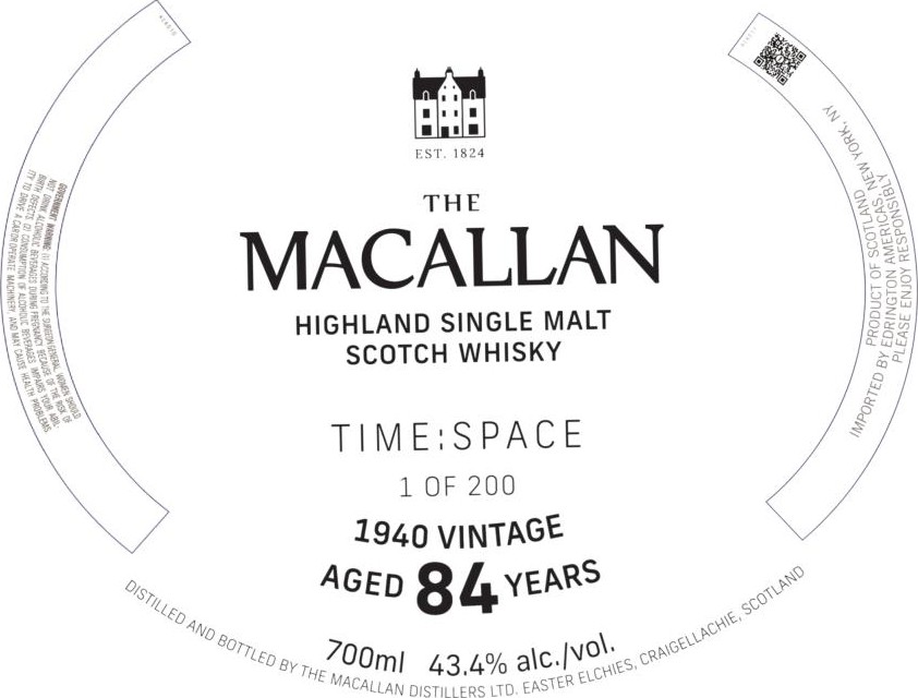 Macallan 1940 Time:Space 43.4% 700ml