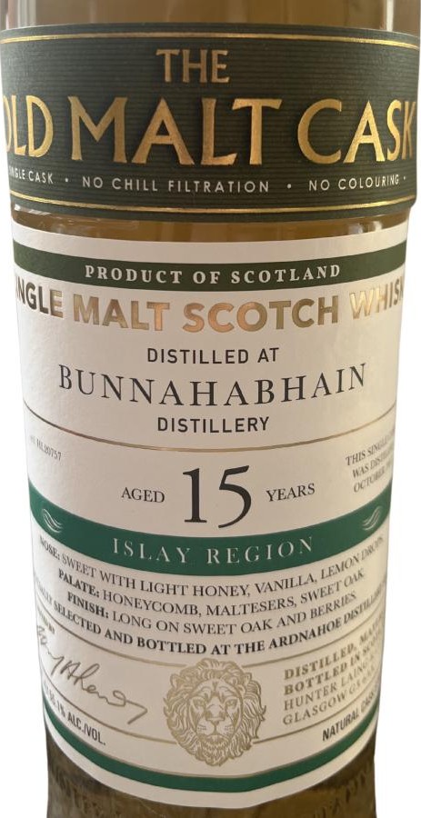 Bunnahabhain 2007 HL The Old Malt Cask Ardnahoe Distillery Shop 55.1% 700ml