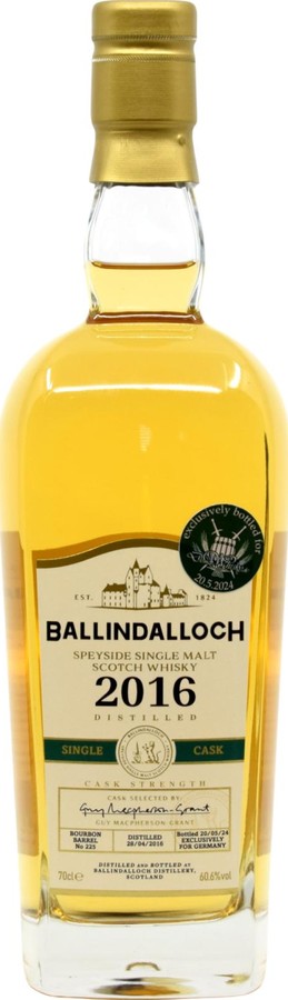 Ballindalloch 2016 Single Cask DeinWhisky.de 60.6% 700ml