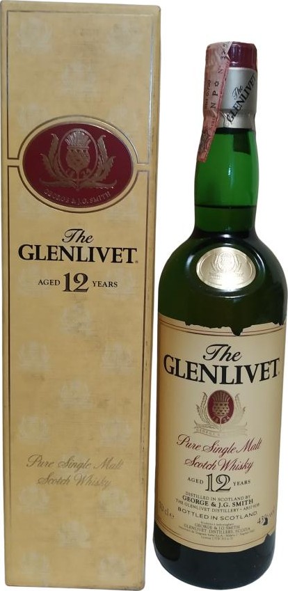 Glenlivet 12yo Pure Single Malt Scotch Whisky Seagram Italia S.p.A. Milano 43% 700ml