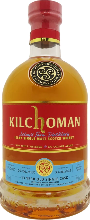 Kilchoman 2010 ImpEx Cask Evolution 03 2023 Bourbon Barrel ImpEx Beverages Inc 57% 750ml