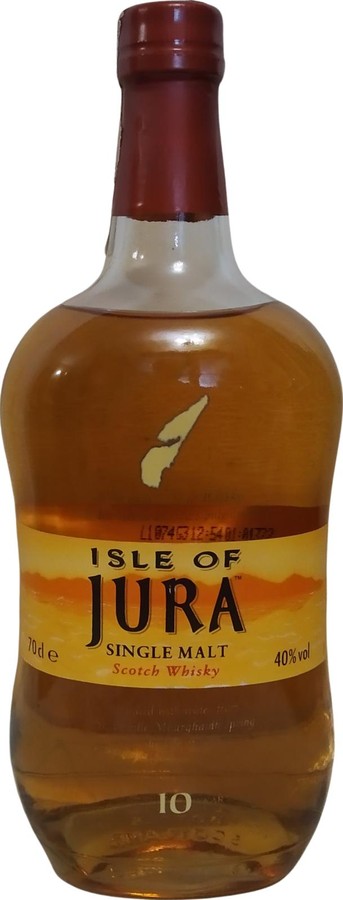 Isle of Jura 10yo Yellow longitudinal label red cap 40% 700ml