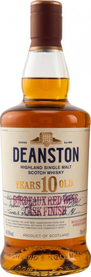 Deanston 10yo Bordeaux Red Wine Cask Finish 46.3% 700ml