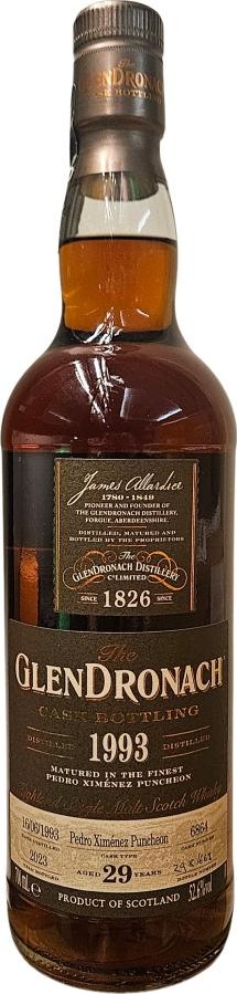 Glendronach 1993 Cask Bottling South Korea Exclusive 52.6% 700ml