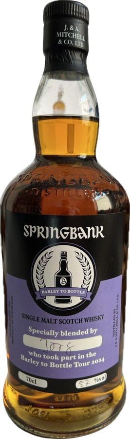 Springbank Barley To Bottle Tour 2024 Jorg 57% 700ml