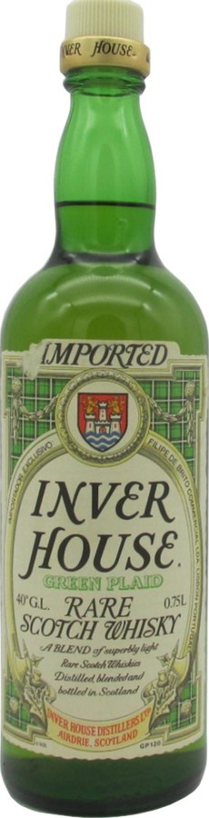 Inver House Green Plaid Imported Rare Scotch Whisky 40% 750ml