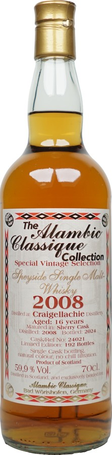 Craigellachie 2008 AC Special Vintage Selection 59.9% 700ml