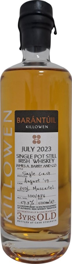 Killowen 2019 Barantuil James A. Barry and CO 59.3% 500ml