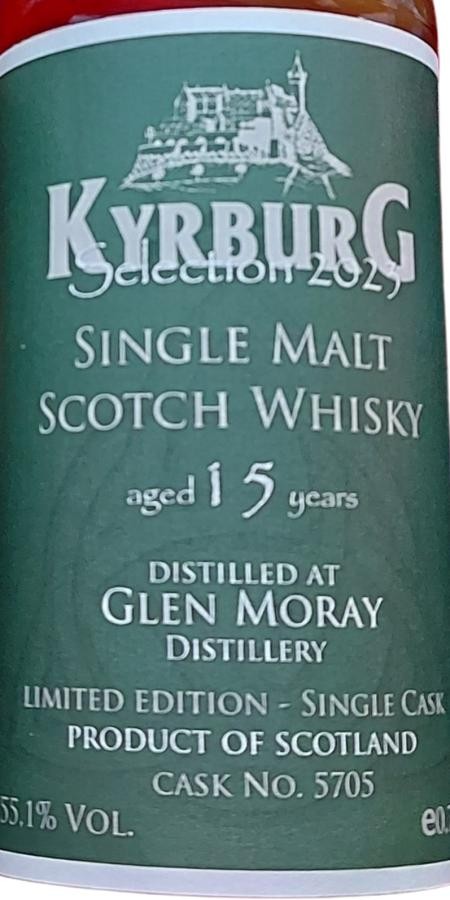 Glen Moray 15yo UD Kyrburg Selection 2023 55.1% 700ml