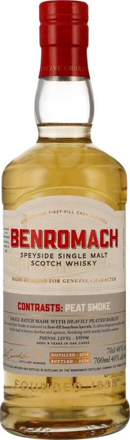 Benromach 2014 Contrasts: Peat Smoke 46% 700ml